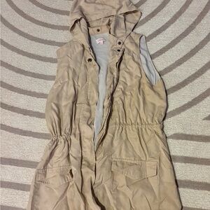 Pixley Beige Hooded Vest
